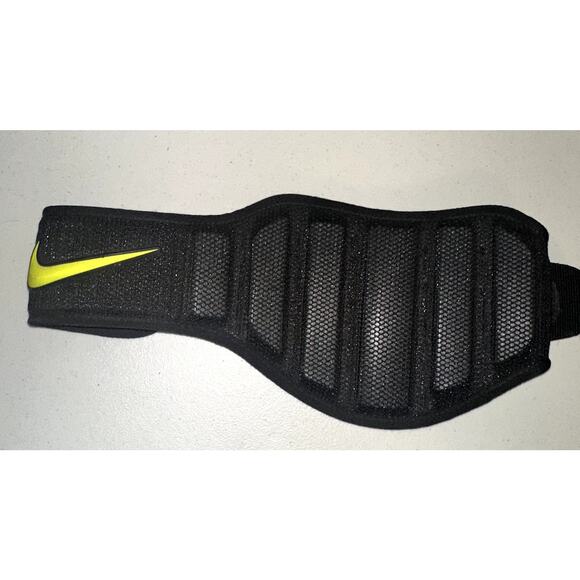 Nike Structured Lifting Firm Blet Training Size Large Black & Volt (Yellow) - Picture 1 of 4